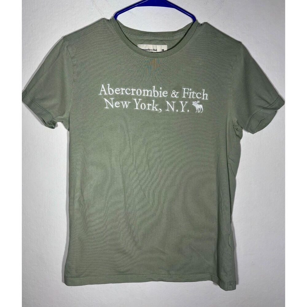 Abercrombie & Fitch Soft Tee Women’s XS Green Logo Graphic Shirt Casual